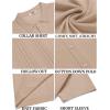 COOFANDY Men Casual Button Down Shirts Short Sleeve Summer Beach Shirt Fashion Camp Tops(Khaki)