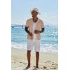 COOFANDY Men Casual Button Down Shirts Short Sleeve Summer Beach Shirt Fashion Camp Tops(Khaki)