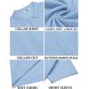 COOFANDY Men Casual Button Down Shirts Short Sleeve Summer Beach Shirt Fashion Camp Tops(Light Blue)