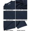 COOFANDY Men Casual Button Down Shirts Short Sleeve Summer Beach Shirt Fashion Camp Tops(Navy Blue)