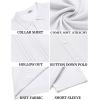 COOFANDY Men Casual Button Down Shirts Short Sleeve Summer Beach Shirt Fashion Camp Tops(White)