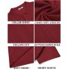COOFANDY Men Casual Button Down Shirts Short Sleeve Summer Beach Shirt Fashion Camp Tops(Wine Red)