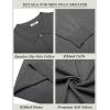COOFANDY Mens Quarter Zip Polo Sweater Long Sleeve Knit Polo Shirts Casual Lightweight Dress Pullover(Dark Grey)