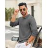 COOFANDY Mens Quarter Zip Polo Sweater Long Sleeve Knit Polo Shirts Casual Lightweight Dress Pullover(Dark Grey)