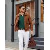 COOFANDY Mens Quarter Zip Polo Sweater Long Sleeve Knit Polo Shirts Casual Lightweight Dress Pullover(Green)