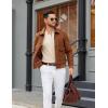 COOFANDY Mens Quarter Zip Polo Sweater Long Sleeve Knit Polo Shirts Casual Lightweight Dress Pullover(Khaki)