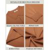 COOFANDY Mens Quarter Zip Polo Sweater Long Sleeve Knit Polo Shirts Casual Lightweight Dress Pullover(Light Brown)