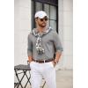 COOFANDY Mens Quarter Zip Polo Sweater Long Sleeve Knit Polo Shirts Casual Lightweight Dress Pullover(Light Gray)
