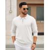 COOFANDY Mens Quarter Zip Polo Sweater Long Sleeve Knit Polo Shirts Casual Lightweight Dress Pullover(White)