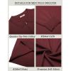COOFANDY Mens Quarter Zip Polo Sweater Long Sleeve Knit Polo Shirts Casual Lightweight Dress Pullover(Wine Red)