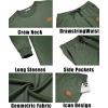 COOFANDY Mens Tracksuit 2 Piece Set Crewneck Sweatsuits Jogging Suit Sets Long Sleeve Jacquard Pullover Shirt Outfits(Army Green)