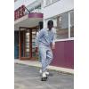 COOFANDY Mens Tracksuit 2 Piece Set Crewneck Sweatsuits Jogging Suit Sets Long Sleeve Jacquard Pullover Shirt Outfits(Light Grey)