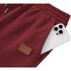 COOFANDY Mens Tracksuit 2 Piece Set Crewneck Sweatsuits Jogging Suit Sets Long Sleeve Jacquard Pullover Shirt Outfits(Wine Red)