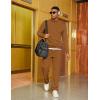COOFANDY Men’s Tracksuit 2 Piece Set Geometric Texture Quarter Zip Pullover Sweatshirt Athletic Running Sweatsuits(Light Brown)