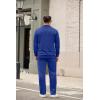 COOFANDY Men’s Tracksuit 2 Piece Set Geometric Texture Quarter Zip Pullover Sweatshirt Athletic Running Sweatsuits(Sky Blue)