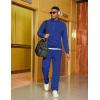 COOFANDY Men’s Tracksuit 2 Piece Set Geometric Texture Quarter Zip Pullover Sweatshirt Athletic Running Sweatsuits(Sky Blue)