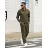 COOFANDY Men’s Tracksuits 2 Piece Casual Athletic Sweatsuit Quarter Zip Pullover Long Sleeve Running Sport Outfits(Army Green)