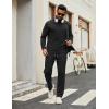 COOFANDY Men’s Tracksuits 2 Piece Casual Athletic Sweatsuit Quarter Zip Pullover Long Sleeve Running Sport Outfits(Black)