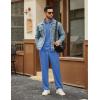 COOFANDY Men’s Tracksuits 2 Piece Casual Athletic Sweatsuit Quarter Zip Pullover Long Sleeve Running Sport Outfits(Blue)
