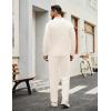 COOFANDY Men’s Tracksuits 2 Piece Casual Athletic Sweatsuit Quarter Zip Pullover Long Sleeve Running Sport Outfits(Cream)