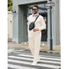 COOFANDY Men’s Tracksuits 2 Piece Casual Athletic Sweatsuit Quarter Zip Pullover Long Sleeve Running Sport Outfits(Cream)