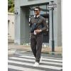 COOFANDY Men’s Tracksuits 2 Piece Casual Athletic Sweatsuit Quarter Zip Pullover Long Sleeve Running Sport Outfits(Dark Grey)
