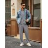 COOFANDY Men’s Tracksuits 2 Piece Casual Athletic Sweatsuit Quarter Zip Pullover Long Sleeve Running Sport Outfits(Light Grey)