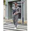 COOFANDY Men’s Tracksuits 2 Piece Casual Athletic Sweatsuit Quarter Zip Pullover Long Sleeve Running Sport Outfits(Light Grey)