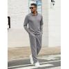 COOFANDY Men’s Tracksuits 2 Piece Casual Athletic Sweatsuit Quarter Zip Pullover Long Sleeve Running Sport Outfits(Light Grey)