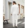 COOFANDY Men’s Tracksuits 2 Piece Casual Athletic Sweatsuit Quarter Zip Pullover Long Sleeve Running Sport Outfits(White)