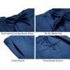 COOFANDY Men’s 2 Piece Linen Suits Set Regular Fit Casual Lightweight Linen Suit Blazer Jacket and Pants(Deep Blue)