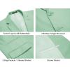 COOFANDY Men’s 2 Piece Linen Suits Set Regular Fit Casual Lightweight Linen Suit Blazer Jacket and Pants(Light Green)