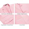 COOFANDY Men’s 2 Piece Linen Suits Set Regular Fit Casual Lightweight Linen Suit Blazer Jacket and Pants(Pink)