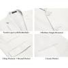 COOFANDY Men’s 2 Piece Linen Suits Set Regular Fit Casual Lightweight Linen Suit Blazer Jacket and Pants(White)