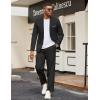 COOFANDY Men’s Suits 2 Piece Classic Fit Casual Suits Sets 2 Button Blazer Jacket And Dress Pants For Wedding Business Prom(Black)