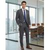 COOFANDY Men’s Suits 2 Piece Classic Fit Casual Suits Sets 2 Button Blazer Jacket And Dress Pants For Wedding Business Prom(Dark Grey)