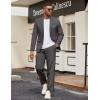 COOFANDY Men’s Suits 2 Piece Classic Fit Casual Suits Sets 2 Button Blazer Jacket And Dress Pants For Wedding Business Prom(Dark Grey)