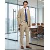 COOFANDY Men’s Suits 2 Piece Classic Fit Casual Suits Sets 2 Button Blazer Jacket And Dress Pants For Wedding Business Prom(Khaki)