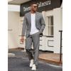 COOFANDY Men’s Suits 2 Piece Classic Fit Casual Suits Sets 2 Button Blazer Jacket And Dress Pants For Wedding Business Prom(Light Grey)