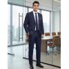 COOFANDY Men’s Suits 2 Piece Classic Fit Casual Suits Sets 2 Button Blazer Jacket And Dress Pants For Wedding Business Prom(Navy Blue)