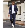COOFANDY Men’s Suits 2 Piece Classic Fit Casual Suits Sets 2 Button Blazer Jacket And Dress Pants For Wedding Business Prom(Navy Blue)