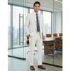 COOFANDY Men’s Suits 2 Piece Classic Fit Casual Suits Sets 2 Button Blazer Jacket And Dress Pants For Wedding Business Prom(White)