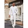 COOFANDY Men’s Suits 2 Piece Classic Fit Casual Suits Sets 2 Button Blazer Jacket And Dress Pants For Wedding Business Prom(White)