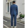 COOFANDY Men’s Suits Regular Fit 2 Piece Suit Set One Button Solid Blazer and Pants for Wedding Prom Casual Business(Blue)