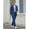 COOFANDY Men’s Suits Regular Fit 2 Piece Suit Set One Button Solid Blazer and Pants for Wedding Prom Casual Business(Blue)