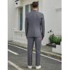 COOFANDY Men’s Suits Regular Fit 2 Piece Suit Set One Button Solid Blazer and Pants for Wedding Prom Casual Business(Dark Gray)