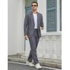 COOFANDY Men’s Suits Regular Fit 2 Piece Suit Set One Button Solid Blazer and Pants for Wedding Prom Casual Business(Dark Gray)