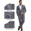 COOFANDY Men’s Suits Regular Fit 2 Piece Suit Set One Button Solid Blazer and Pants for Wedding Prom Casual Business(Dark Gray)
