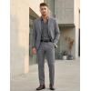 COOFANDY Men’s Suits Regular Fit 2 Piece Suit Set One Button Solid Blazer and Pants for Wedding Prom Casual Business(Dark Gray)