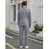 COOFANDY Men’s Suits Regular Fit 2 Piece Suit Set One Button Solid Blazer and Pants for Wedding Prom Casual Business(Light Gray)